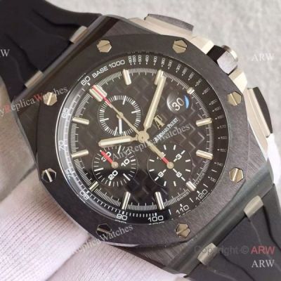 Swiss Grade Audemars Piguet Copy Watch SS Black Dial 3126
